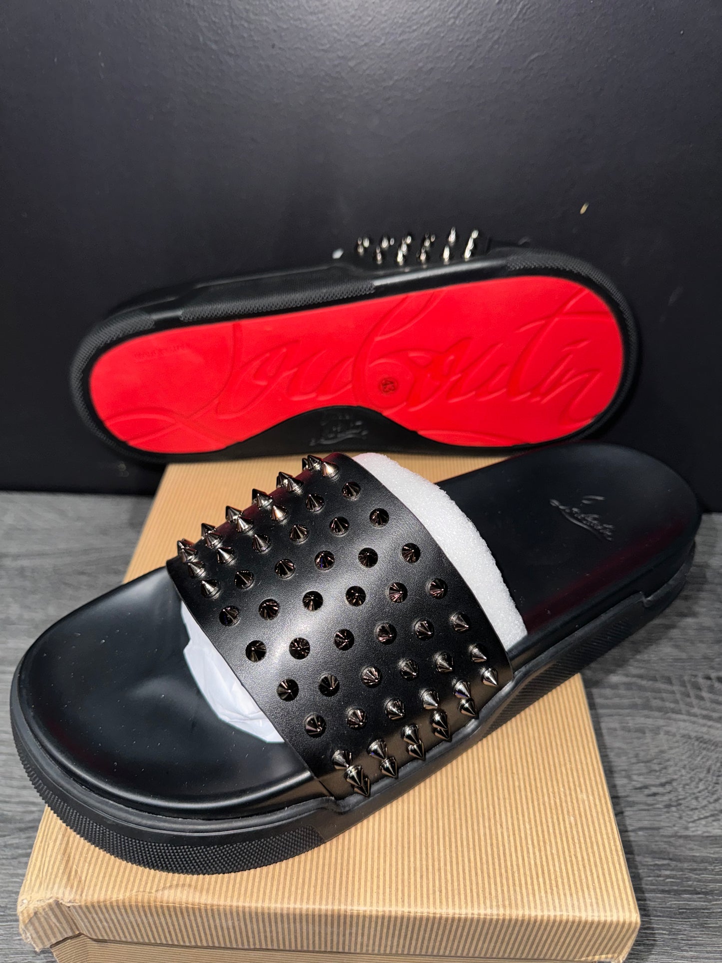 Red bottoms slides