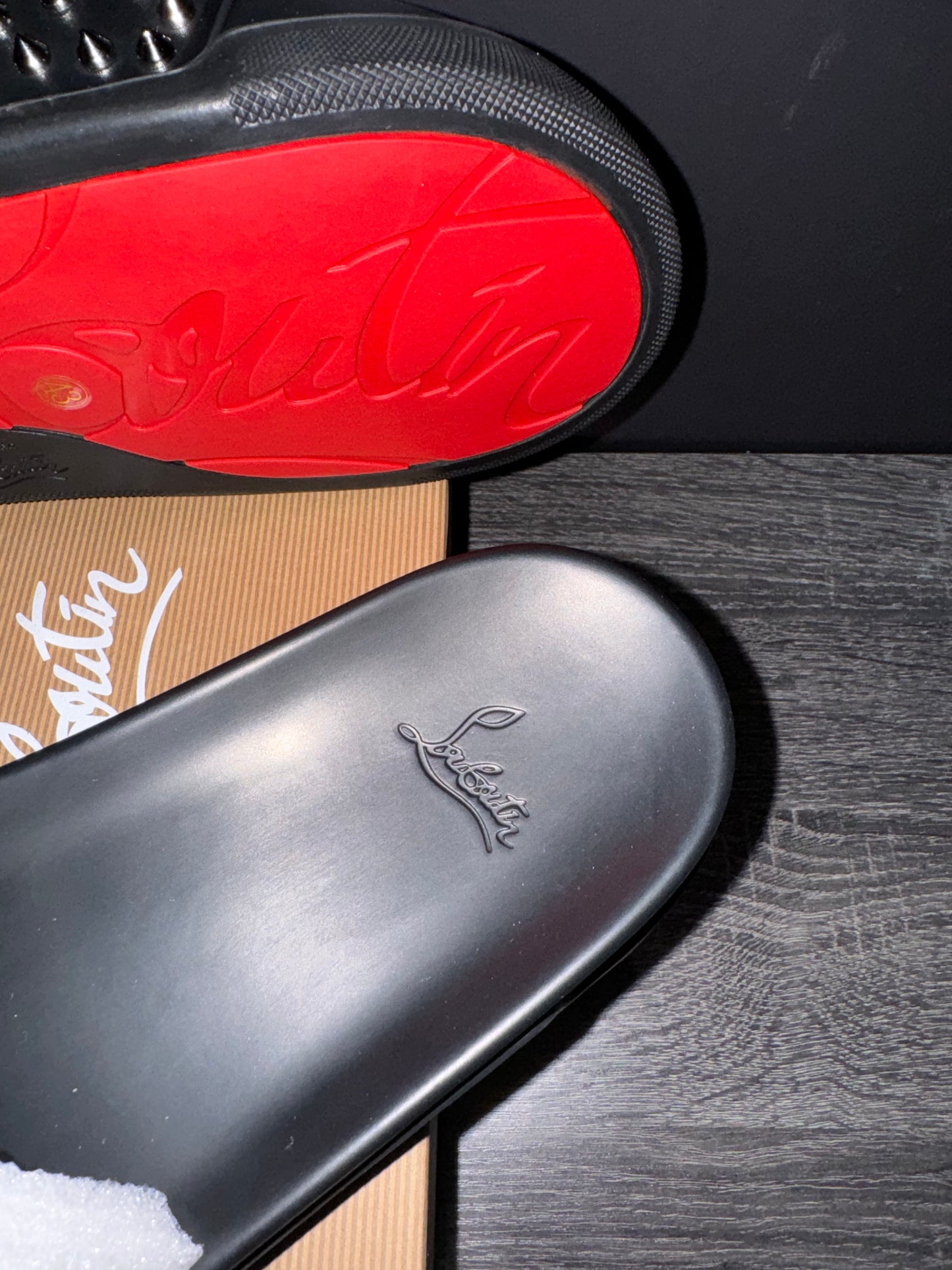 Red bottoms slides