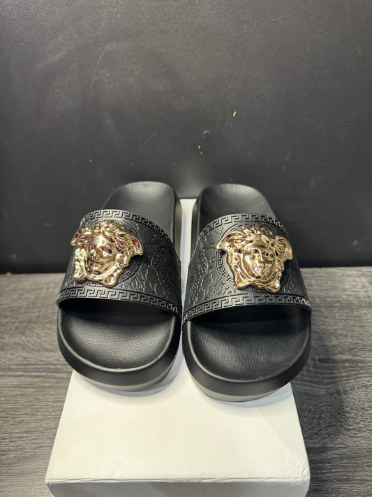 Gold & Black Medusa Slides